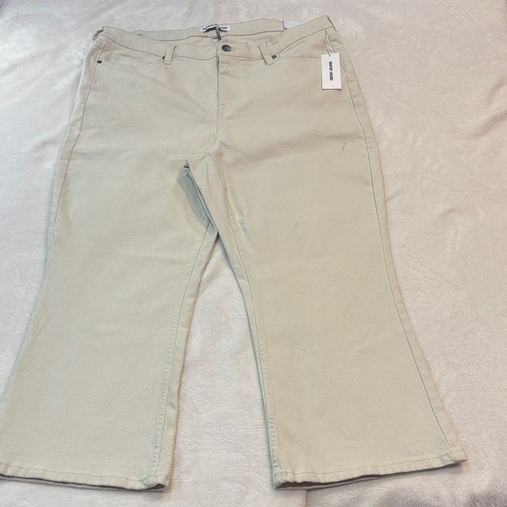 DKNY Women's Light Tan Flare Jeans